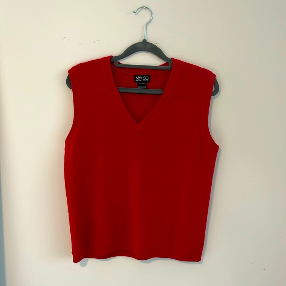 Red sweater vest